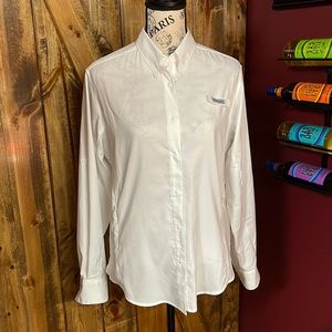 WHITE COLUMBIA PFG OMNI- SHADE SHIRT